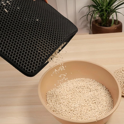 Tapis de litière pour chat double couche