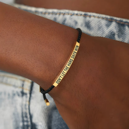 Bracelet de motivation en corde tressée