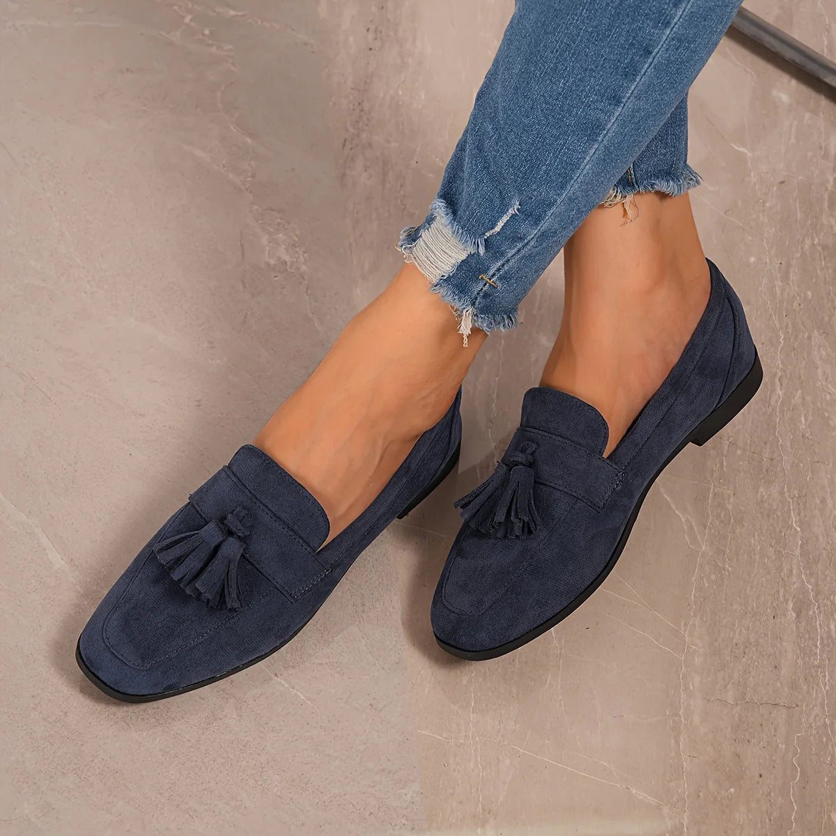 Mocassins Confortables à Franges Femme