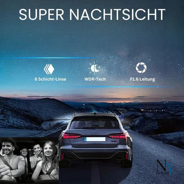 Full-HD Dashcam mit Nachtsicht und 64GB Speicherkarte