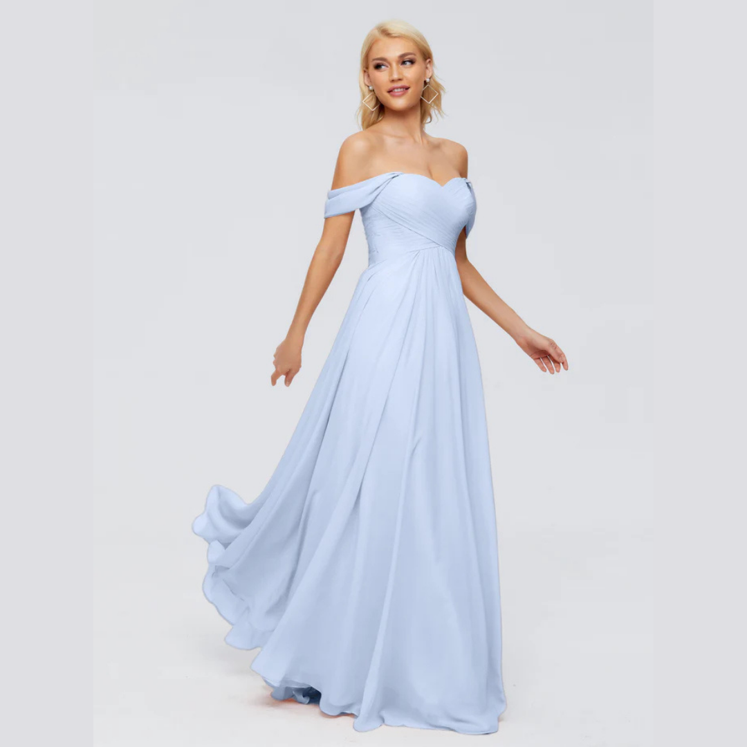 Robe de Demoiselle d'Honneur Élégante à Bretelles