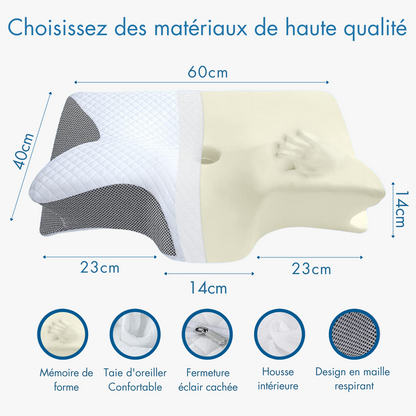 CozyRest® Oreiller cervical en mousse à mémoire de forme