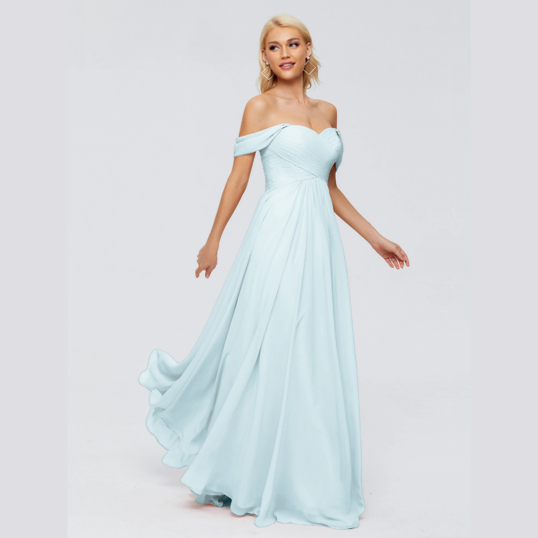 Robe de Demoiselle d'Honneur Élégante à Bretelles