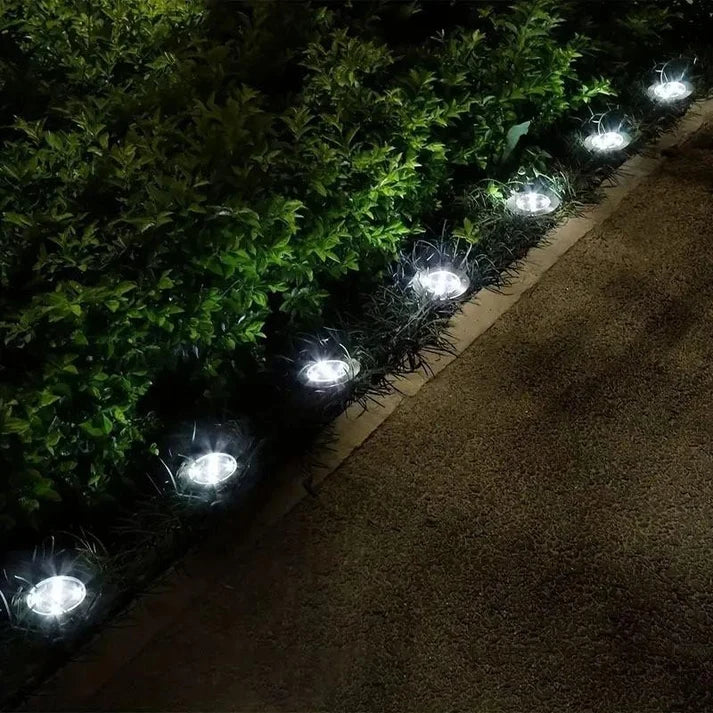 Lampe solaire extérieure LED en acier