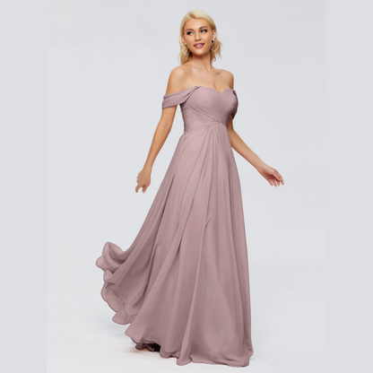 Robe de Demoiselle d'Honneur Élégante à Bretelles