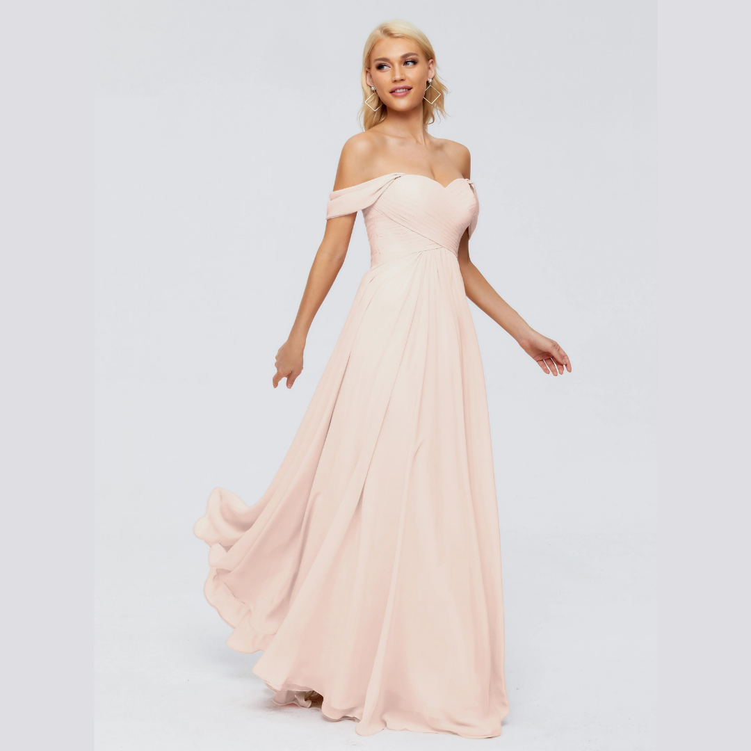 Robe de Demoiselle d'Honneur Élégante à Bretelles