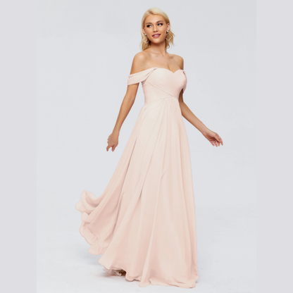 Robe de Demoiselle d'Honneur Élégante à Bretelles