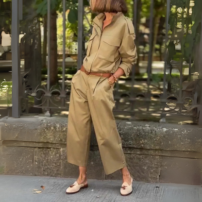 Ensemble cargo ample femme