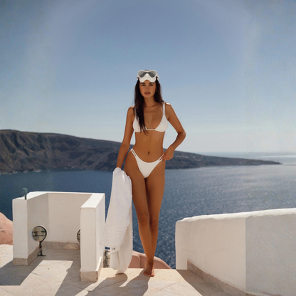 Bikini Taille Haute Motif Méditerranéen