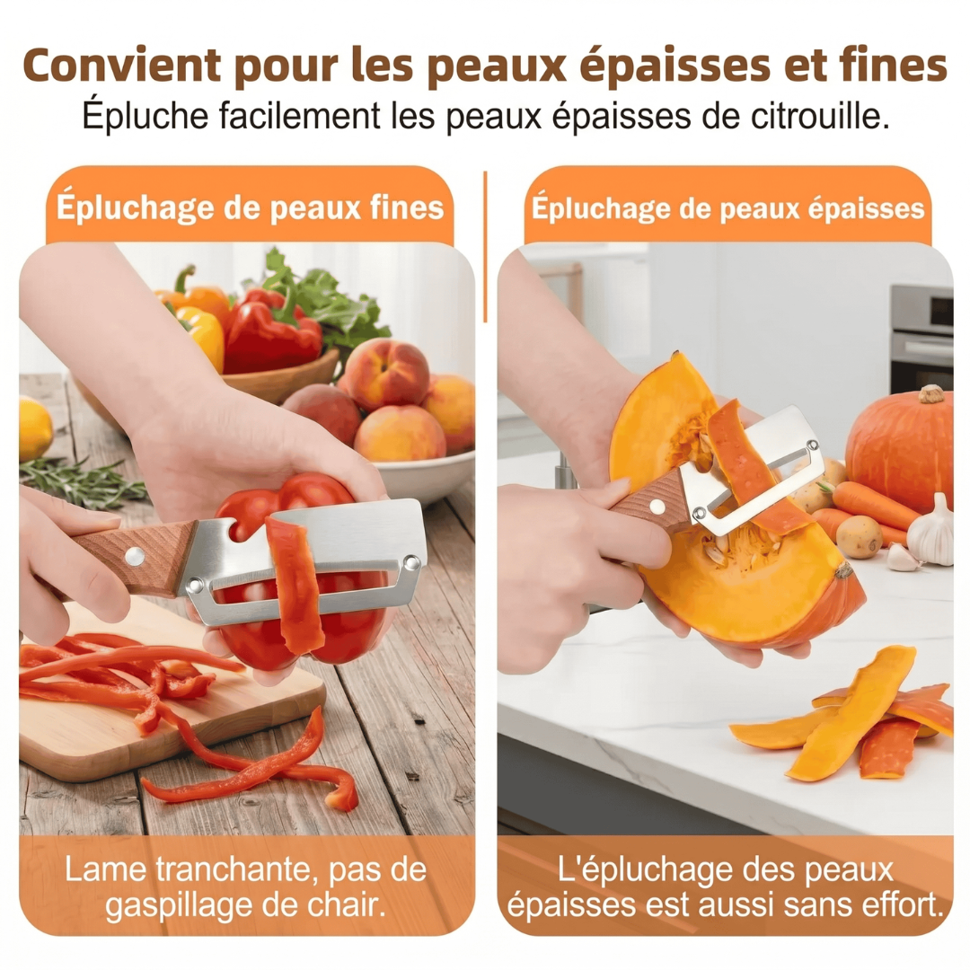 Éplucheur Multifonction en Bois
