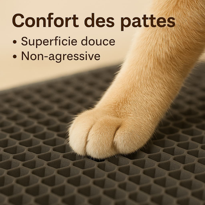 Tapis de litière pour chat double couche
