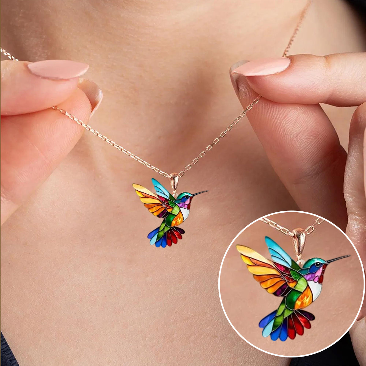 Auréa™ – Le Collier Colibri Élégance