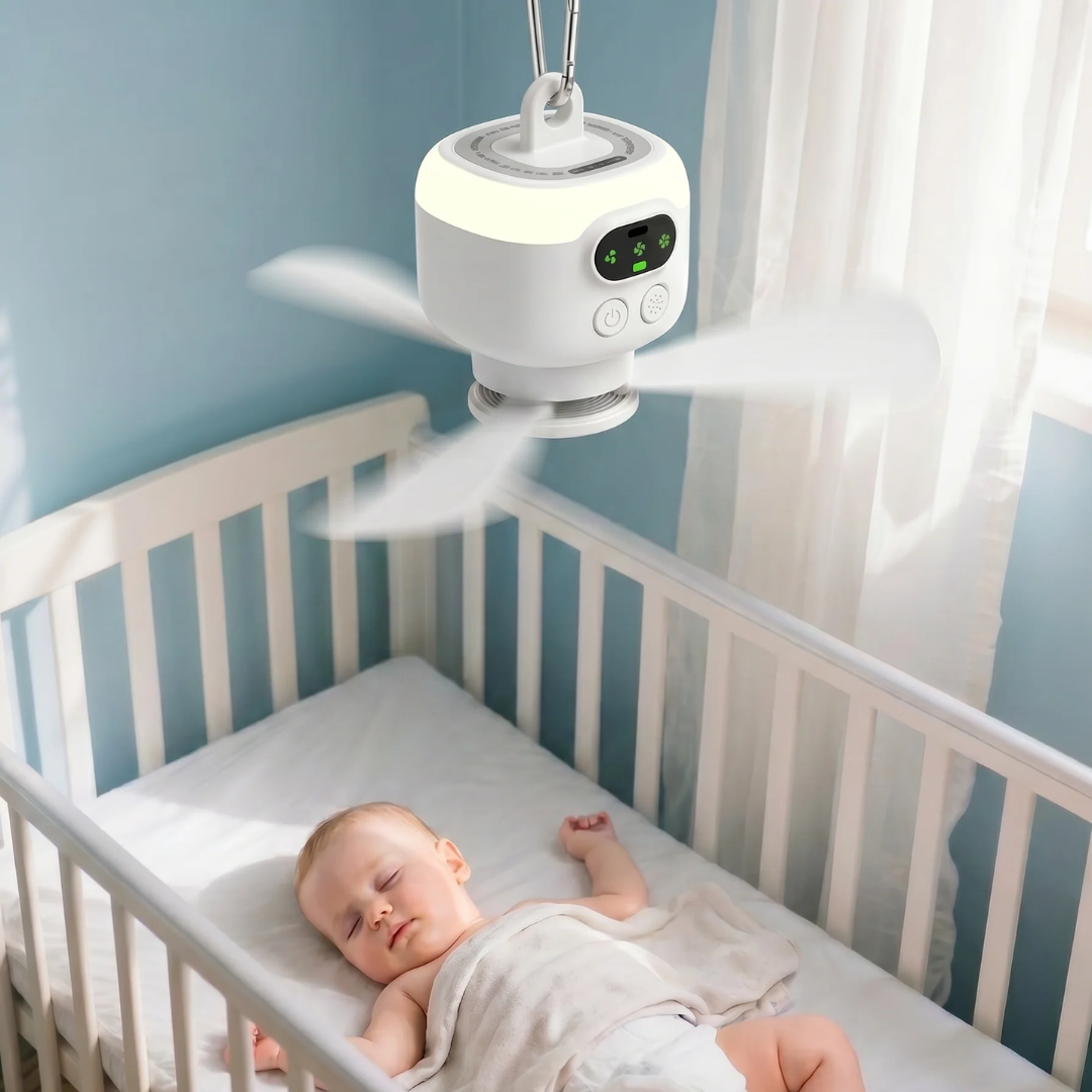 Tragbarer, wiederaufladbarer Ventilator mit LED und Fernbedienung