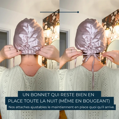 Bonnet de nuit en soie naturelle