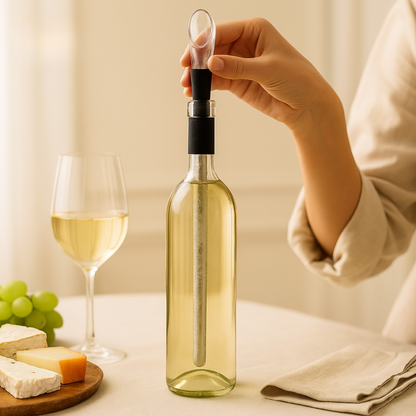 Tragbarer Weinkühler aus Edelstahl