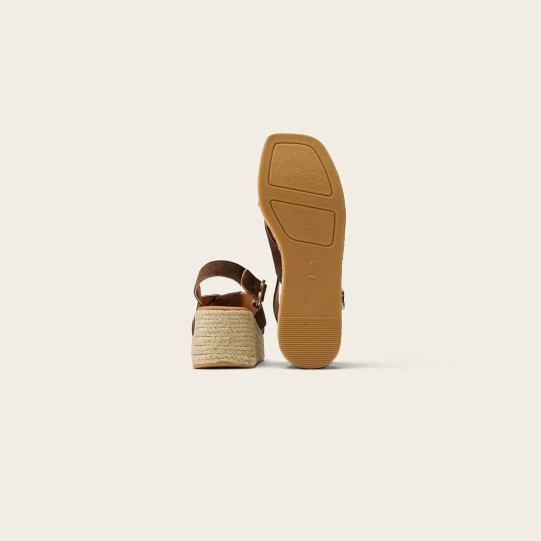 Espadrilles à plateforme motif léopard