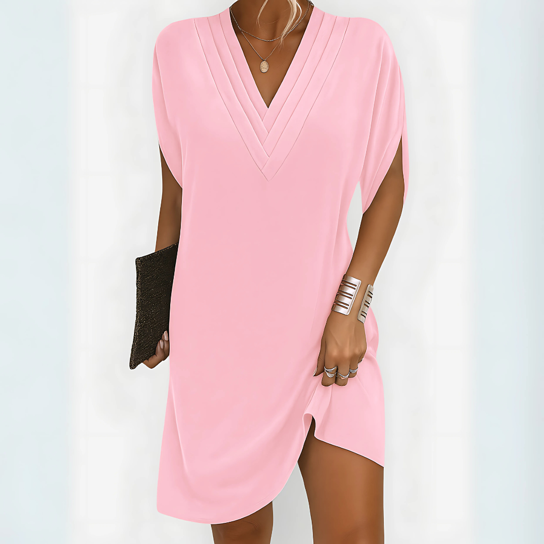 Robe fluide à encolure V
