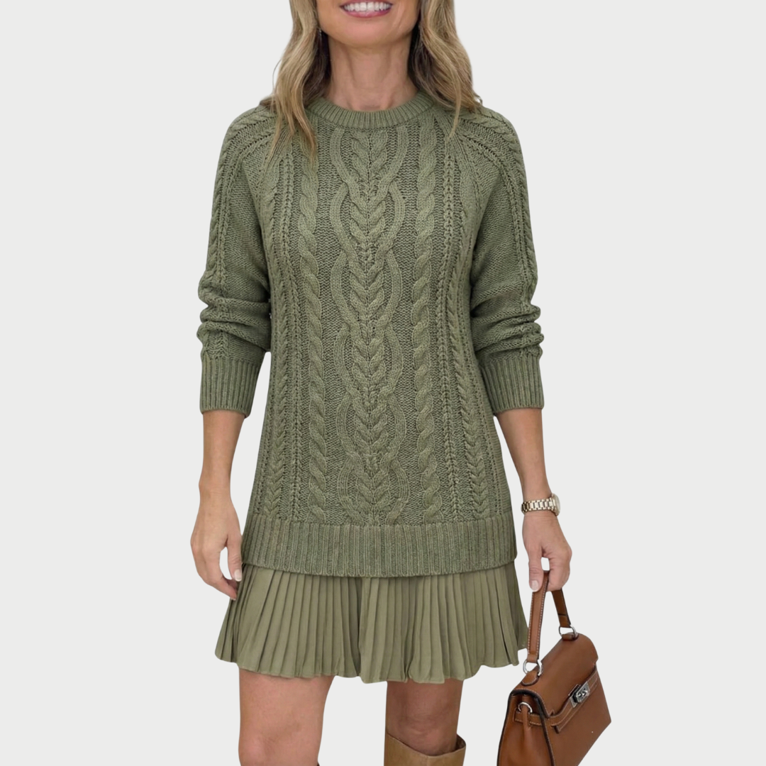 Damenpullover aus Zopfstrick