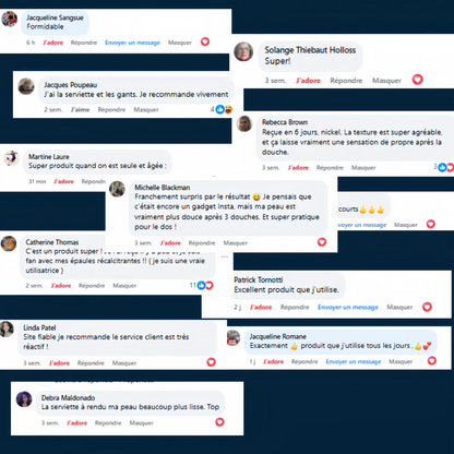 Serviette exfoliante douce