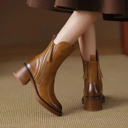 Elegante Lederstiefeletten