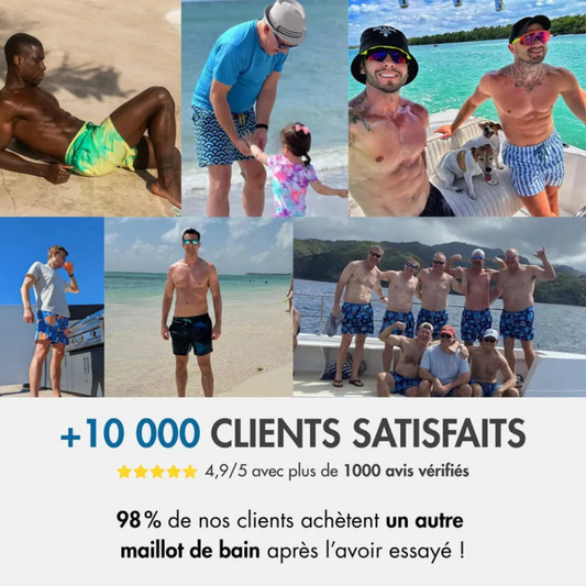 Short de bain homme séchage rapide