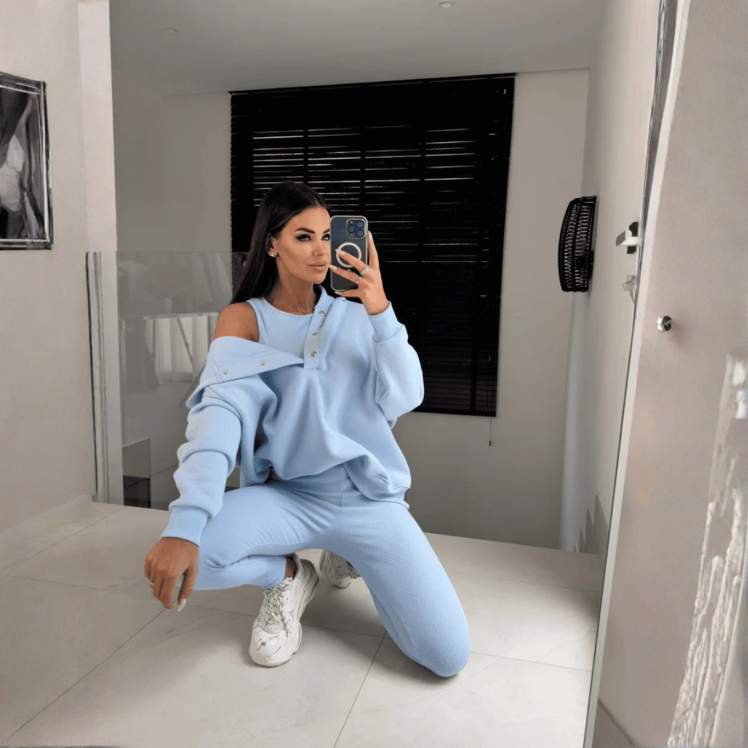 Ensemble Confortable | Sweat À Capuche, Gilet et Pantalon