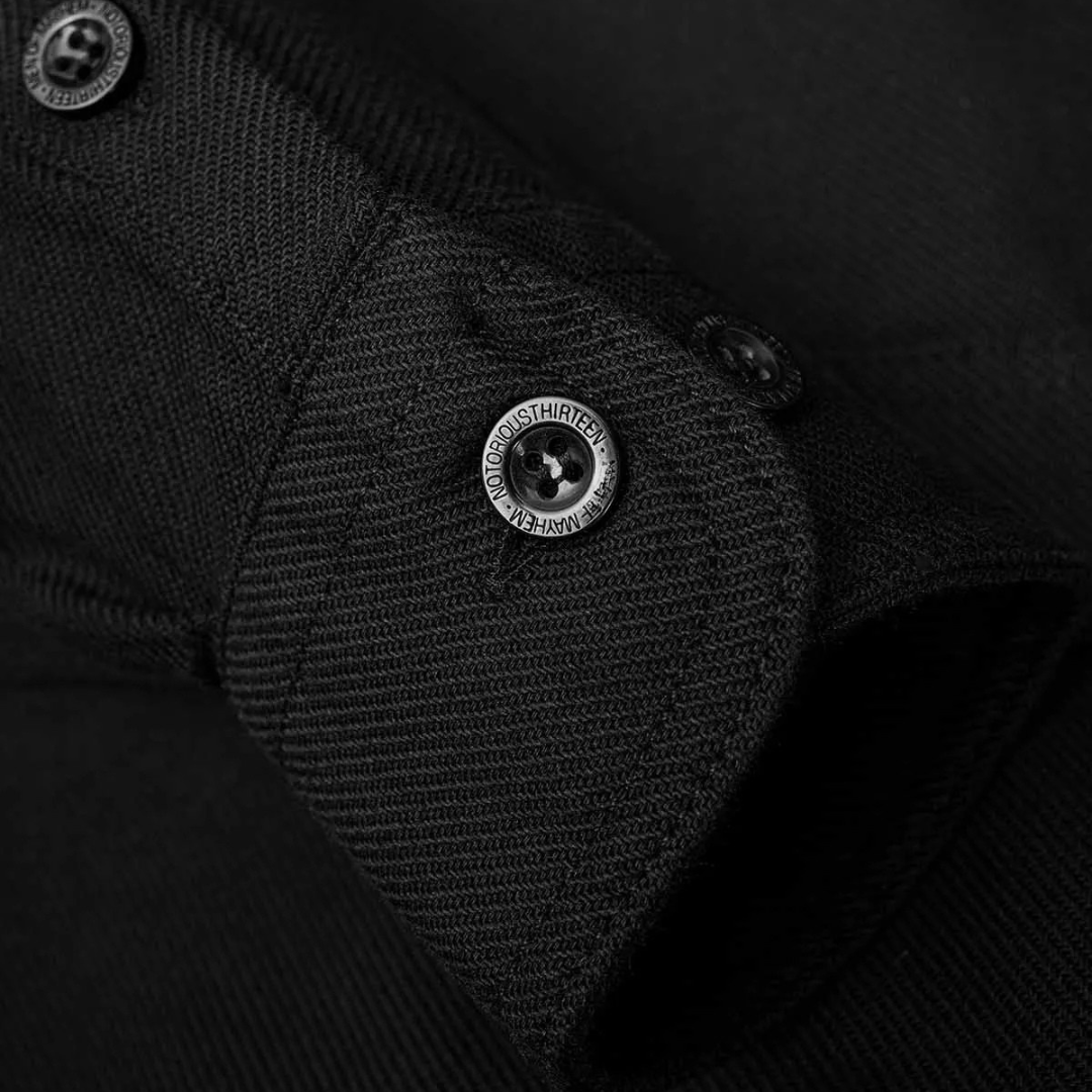 Schwarzes Flanellhemd Herren