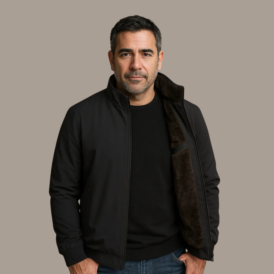 Veste d'hiver en laine avec intérieur en fourrure synthétique