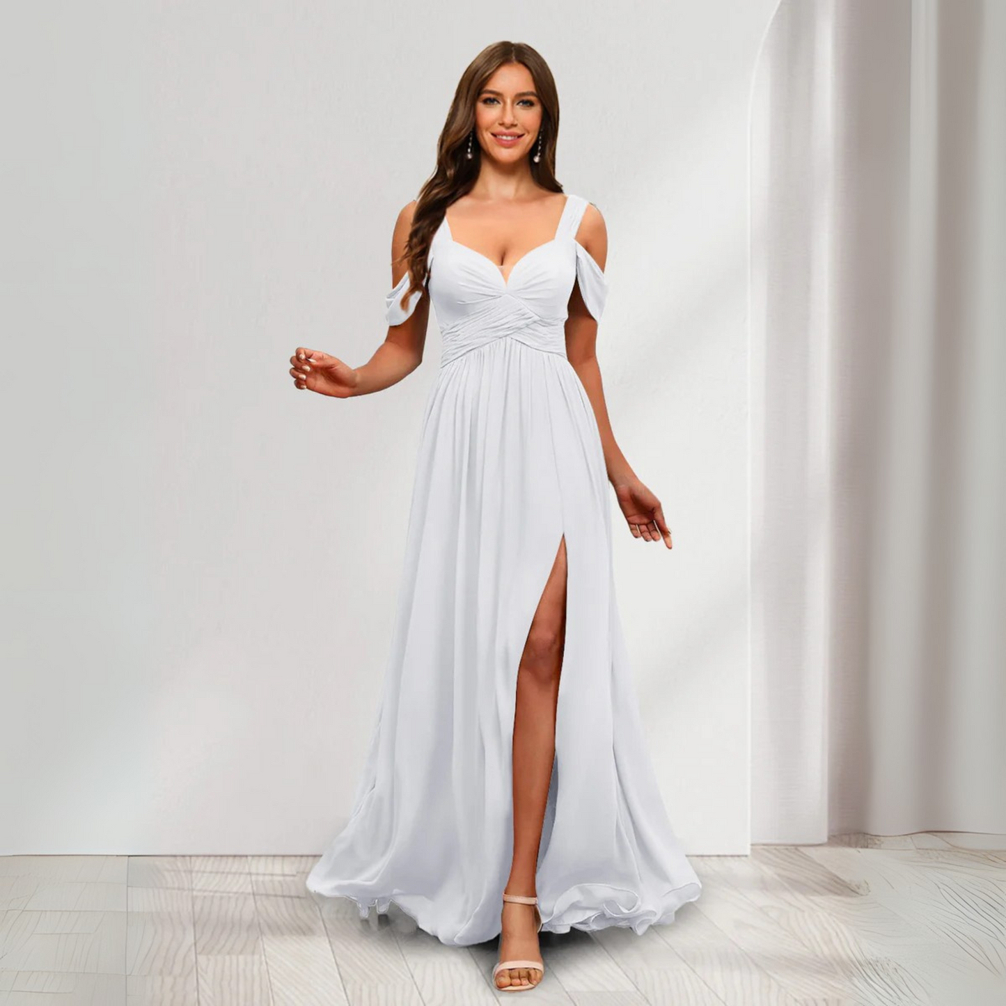 Brautjungfernkleid aus Chiffon