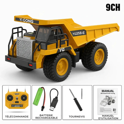 Engin de chantier télécommandé réaliste