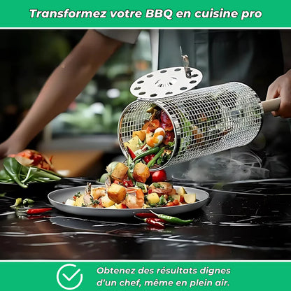 Edelstahlkorb für den Grill