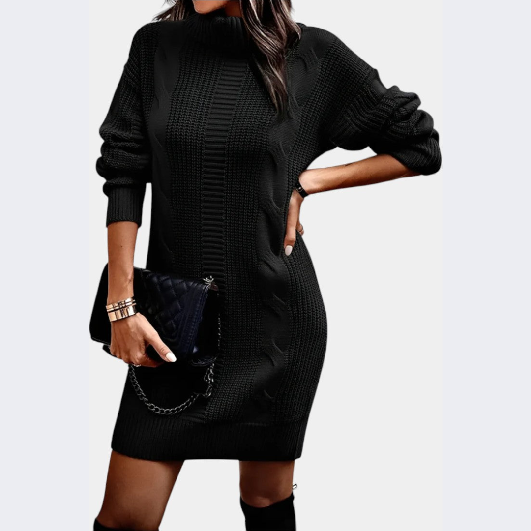 Strickkleid mit Rollkragen