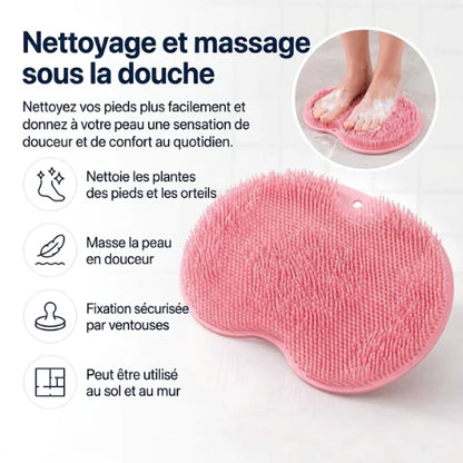 Tapis exfoliant silicone pieds