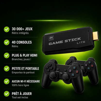 Console de jeux rétro avec manettes sans fil