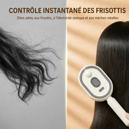 Brosse vapeur cheveux lissante