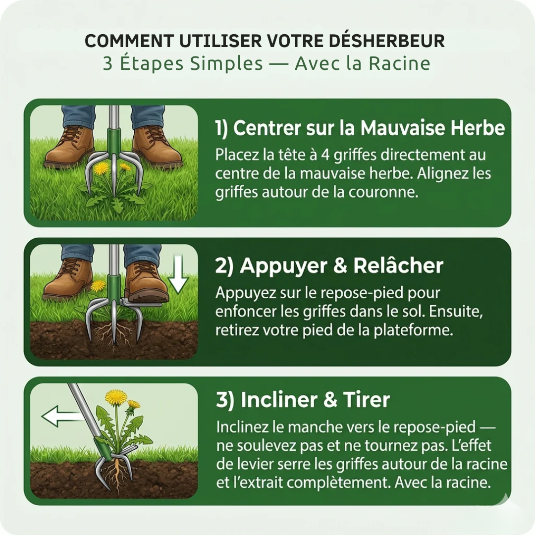 Outil de désherbage ergonomique
