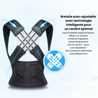 Ceinture correctrice de posture réglable pour le dos