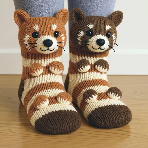 Weiche und bequeme Fantasie-Socken mit Tiermotiven