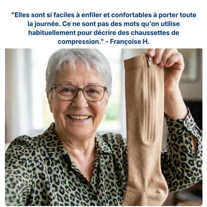 Kompressionsstrümpfe mit Reißverschluss