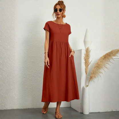 Robe longue fluide femme élégante et confortable été