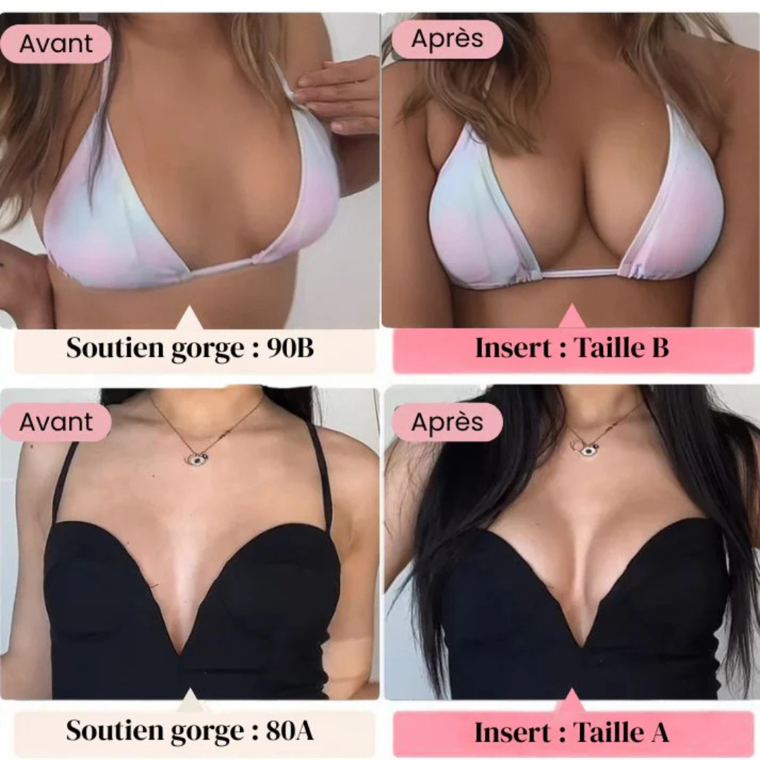 Inserts Push-Up Réutilisables — +2 Tailles Instantanées