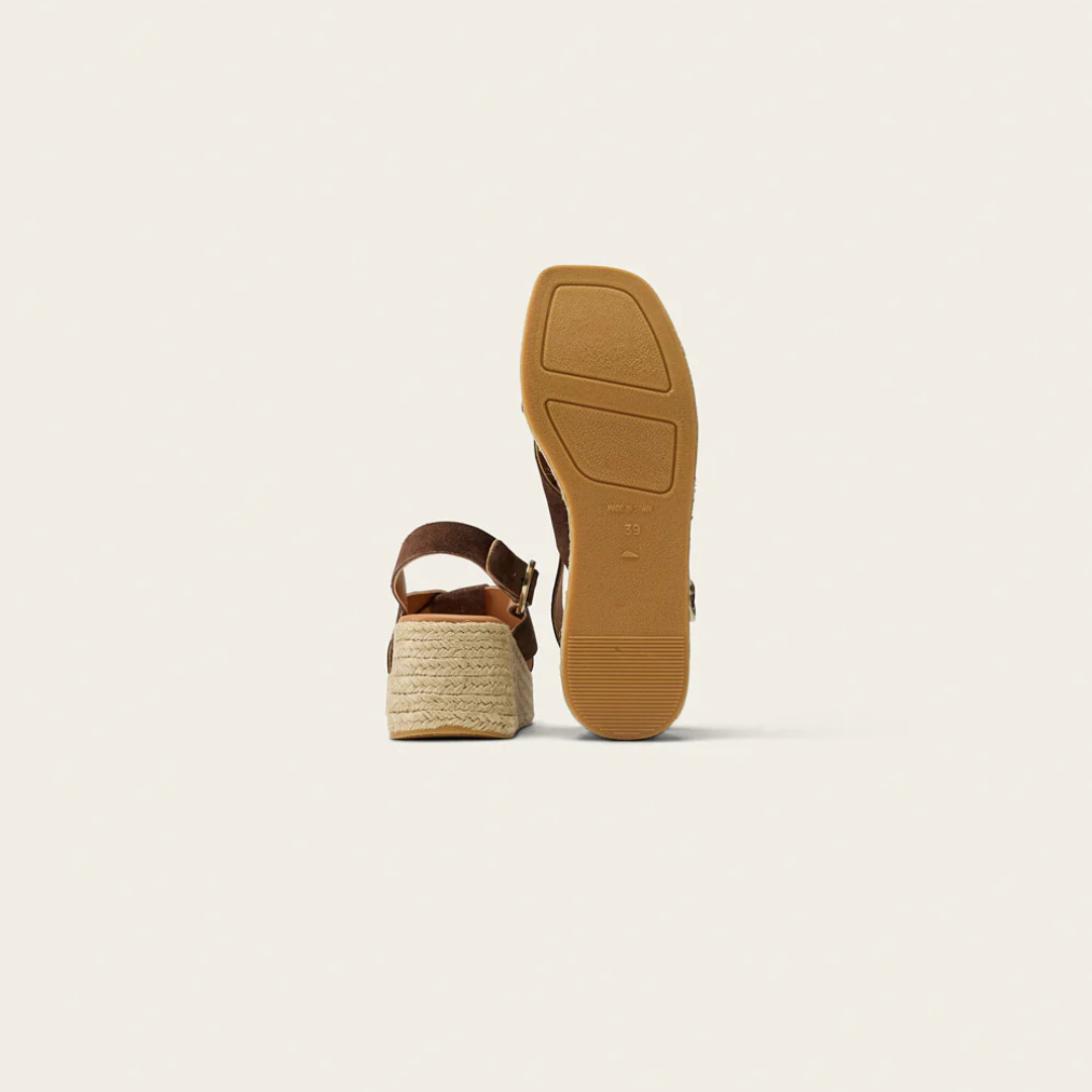 Espadrilles à plateforme motif léopard