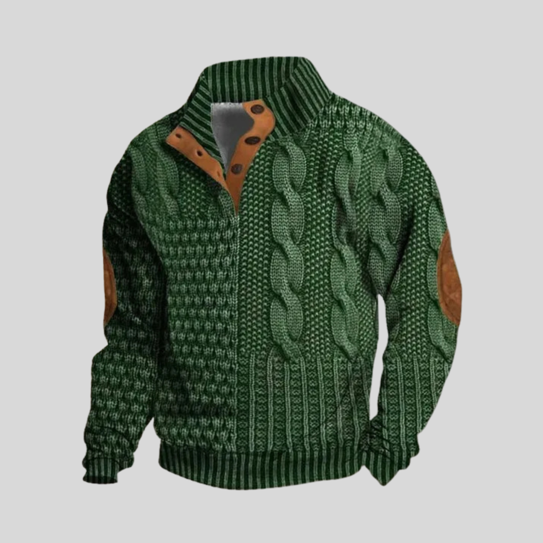 Pull col montant homme