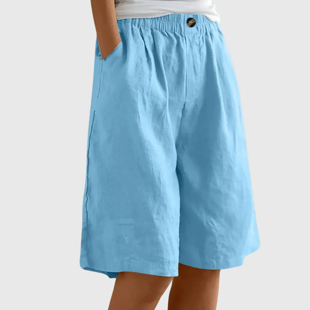 Weite Damen-Shorts mit elastischem Bund