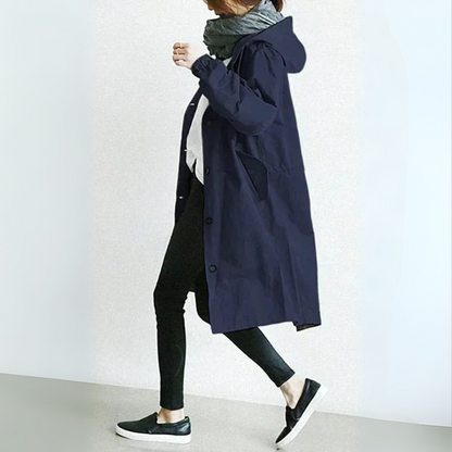 Trench-Coat Long Élégant Femme