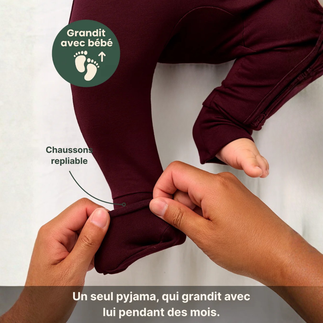 Pyjama bébé en bambou évolutif doux et confortable