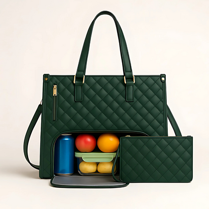 3-in-1 Damenhandtasche mit Laptop