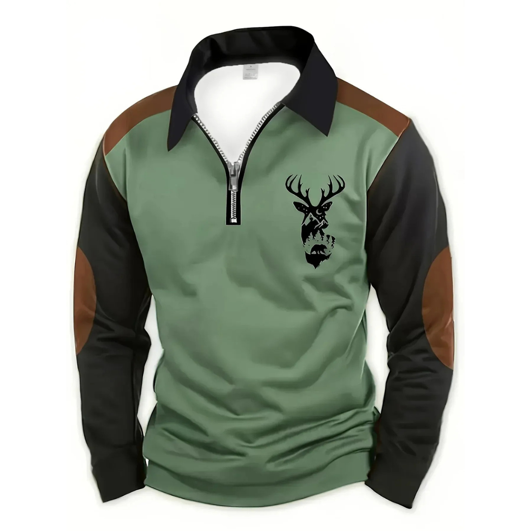 Pull homme avec fermeture éclair