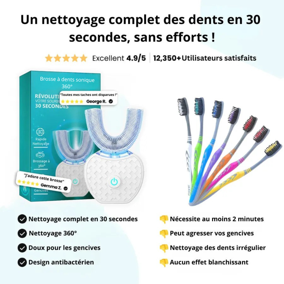 Brosse à dents sonique 360°