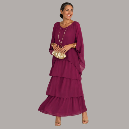 Elegantes und bequemes, fließendes langes Kleid für Damen